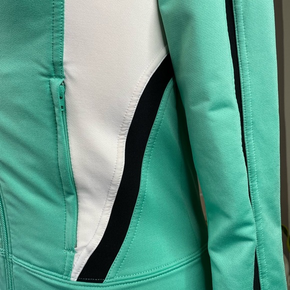 Nike crop jacket, L/S, zip front, fitted, detail green, black, white XS Vintage - Picture 4 of 8
